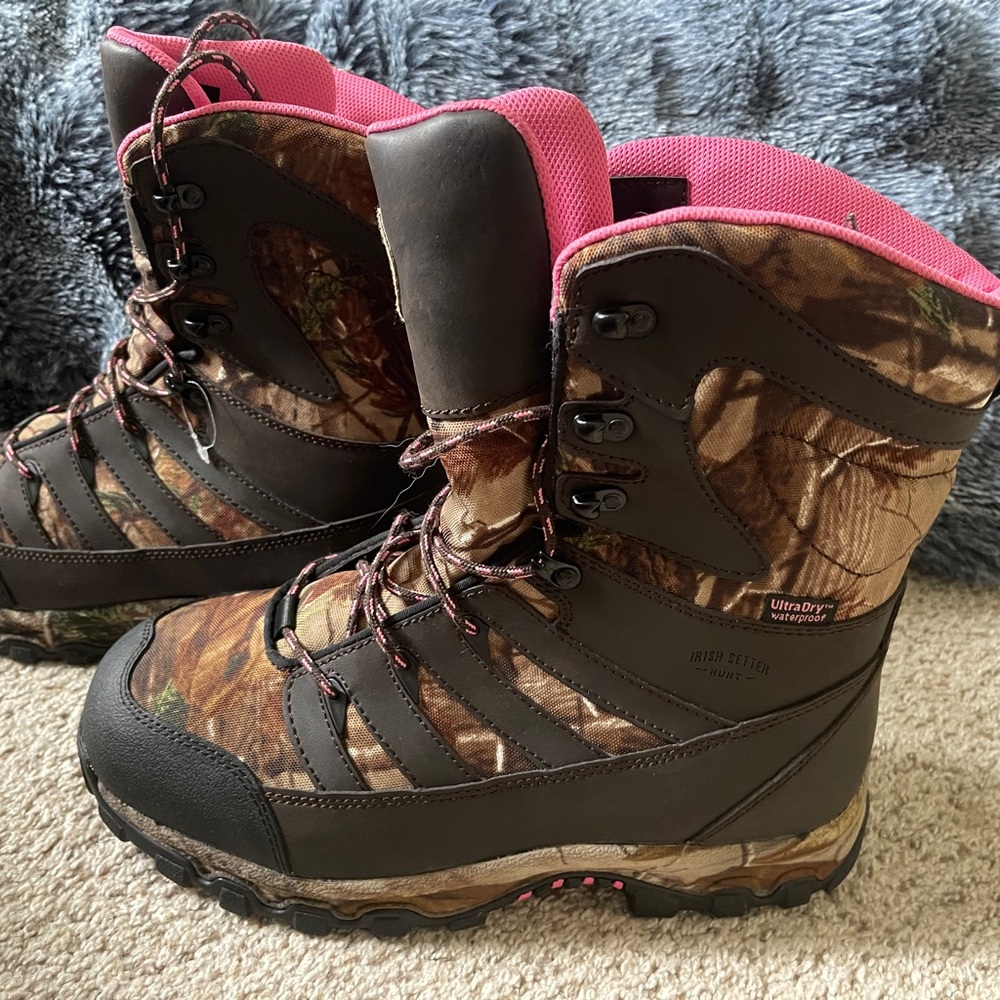 Women's Camouflage and Pink Hiking/winter Boots